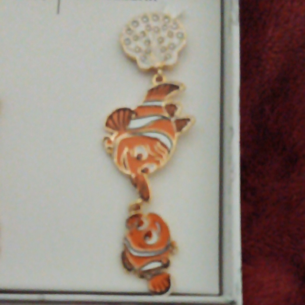 Disney Pixar BaubleBar Orange Fish Earrings - Picture 3 of 3